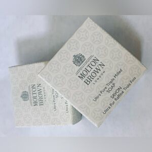 2 - Molton Brown London Ultra Pure Triple Milled Milk Soap .88oz each